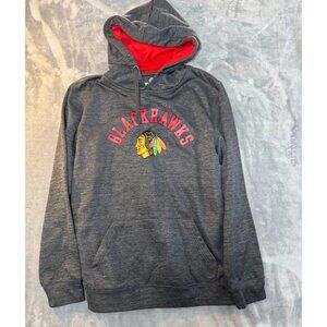 Chicago Blackhawks Size medium NHL Gray Hoodie Sweatshirt By Fanatics Size M
